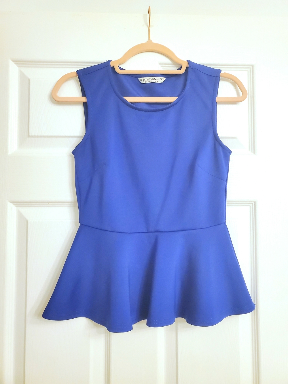 Bluenotes Royal Blue Peplum Tank Top